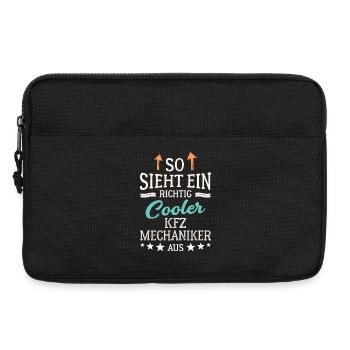 So sieht ein richtig cooler KFZ Mechaniker aus - Laptoptasche 13" - Schwarz - Vorne