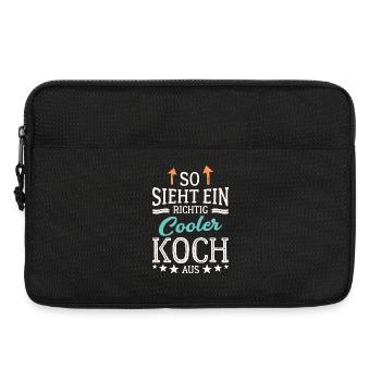 So sieht ein richtig cooler Koch aus - Laptoptasche 13" - Schwarz - Vorne