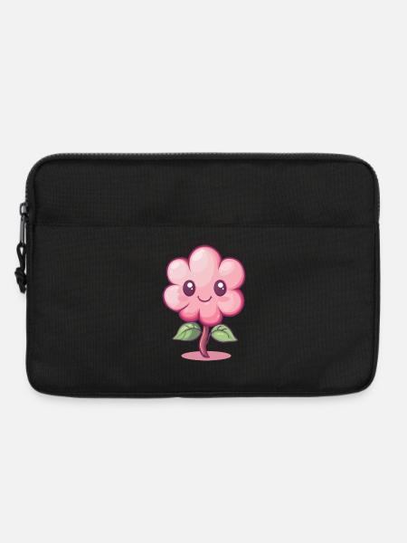 Fröhliche Blume - Laptoptasche 13" - Schwarz