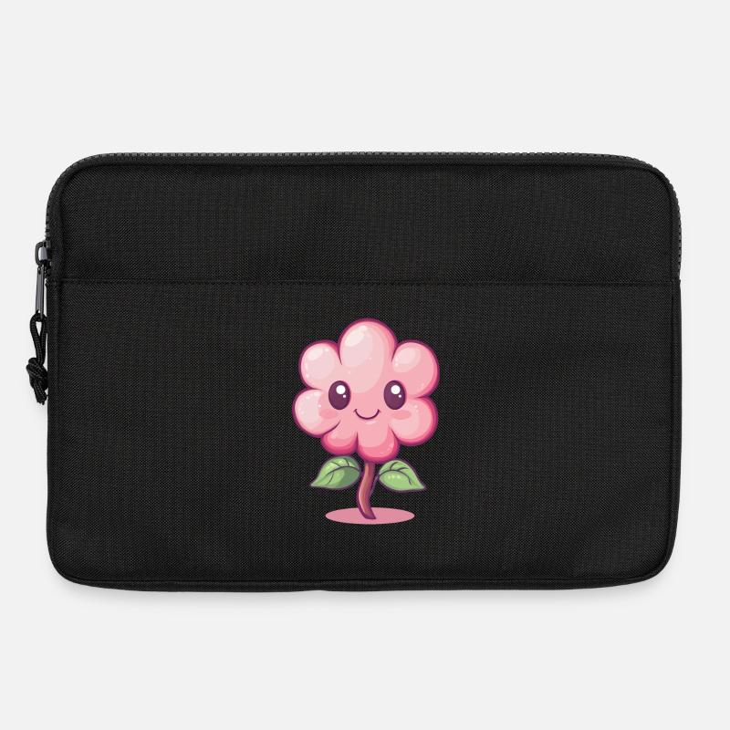 Fröhliche Blume - Laptoptasche 13" - Schwarz