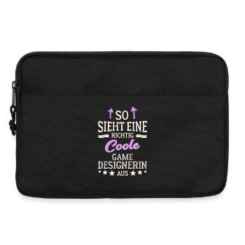 So sieht eine richtig coole Game Designerin aus - Laptoptasche 13" - Schwarz - Vorne