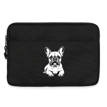 Cuddly Dog French Bulldog Charm - Laptop bag 13" - black - Front