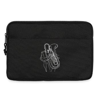 Tuba Player Line Art - Laptop bag 13" - black - Front