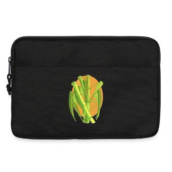Bambus-Botanischer Ausbruch - Laptoptasche 13" - Schwarz - Vorne