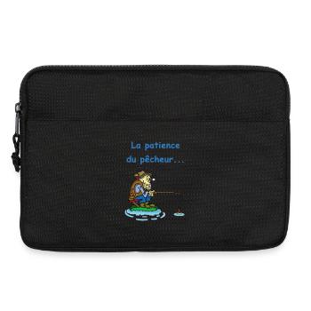 La patience du pêcheur - Sacoche pour ordinateur portable 13 pouces - noir - Devant