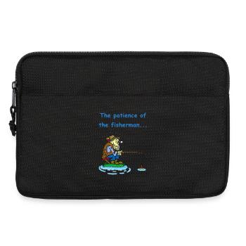 Die Geduld des Fischers - Laptoptasche 13" - Schwarz - Vorne