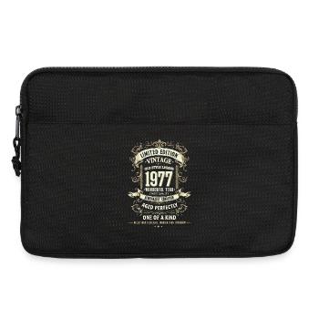 Geboren 1977, Baujahr 1977 Geburtstags Shirt Retro - Laptoptasche 13" - Schwarz - Vorne