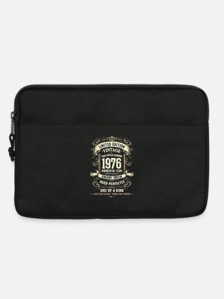 Geboren 1976, Baujahr 1976 Geburtstags Shirt Retro - Laptoptasche 13" - Schwarz