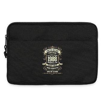 Geboren 1988, Baujahr 1988 Geburtstags Shirt 80er - Laptoptasche 13" - Schwarz - Vorne