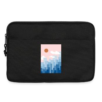 Skyline pink - Laptop bag 13" - black - Front