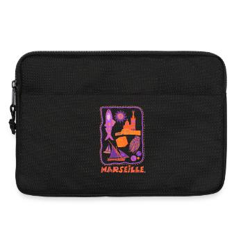 Marseille rétro - voyage et méditerranée - Sacoche pour ordinateur portable 13 pouces - noir - Devant
