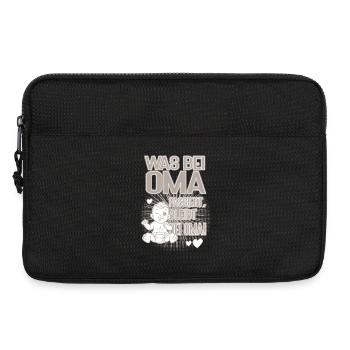 Was bei Oma passiert bleibt bei Oma Baby Design - Laptoptasche 13" - Schwarz - Vorne