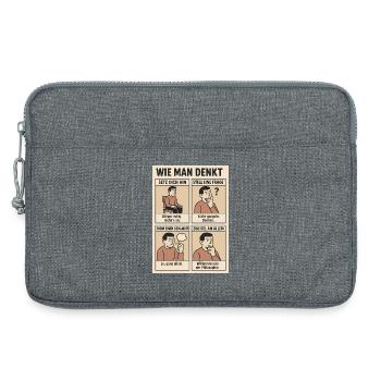 Wie man denkt - Laptoptasche 13" - Grau meliert - Vorne