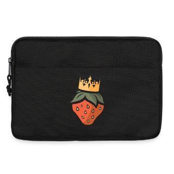 König der Erdbeeren - Cartoon strawberry - Laptoptasche 13" - Schwarz - Vorne