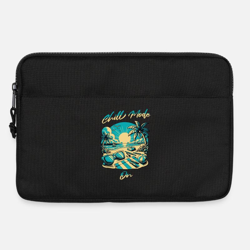 Strandsonne Chill Mode Design - Laptoptasche 13" - Schwarz