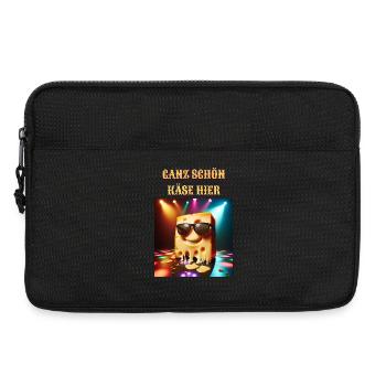 Ganz schön Käse hier - Laptoptasche 13" - Schwarz - Vorne