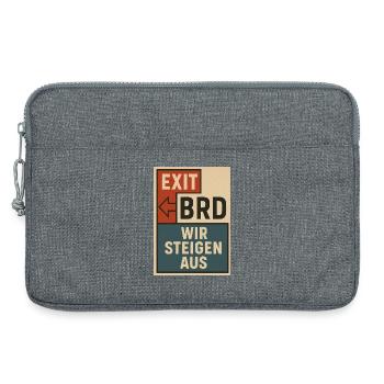 Vintage Protest Poster Block Typography - Laptop bag 13" - heather grey - Front
