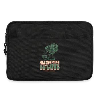 Love & Coffee – Retro Woman Clipart - Laptop bag 13" - black - Front