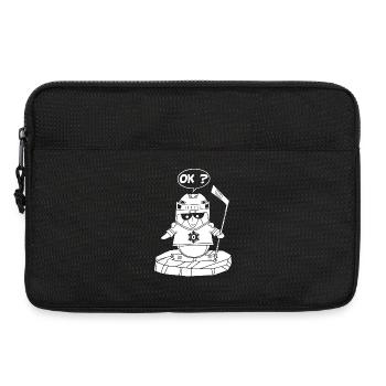 Pingouin sportif blanc - Sacoche pour ordinateur portable 13 pouces - noir - Devant