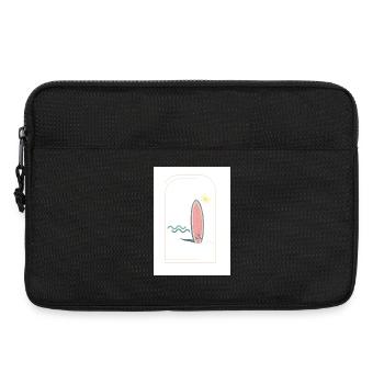 Surfbrett Sonnenaufgang Design - Laptoptasche 13" - Schwarz - Vorne