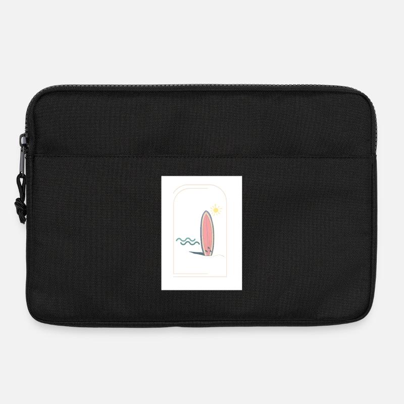 Surfboard Sunrise Design - Laptop bag 13" - black