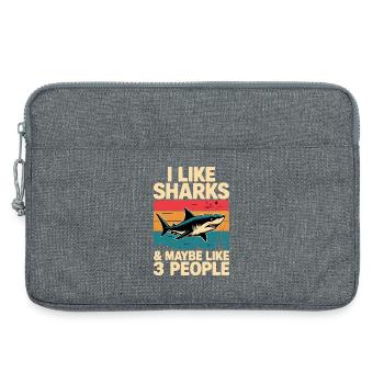 Hai Ich mag Hemden Vintage Design - Laptoptasche 13" - Grau meliert - Vorne