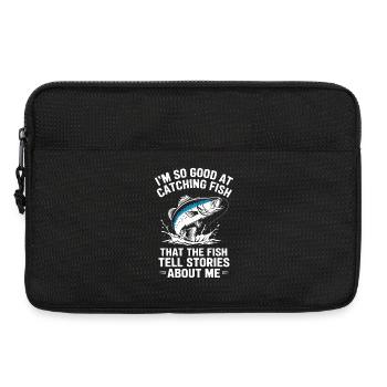 Catch and Tell Pêche Humour Design - Sacoche pour ordinateur portable 13 pouces - noir - Devant
