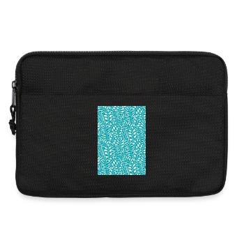 Blue Palm Leaf Design - Laptop bag 13" - black - Front