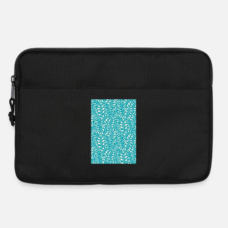 Blue Palm Leaf Design - Laptop bag 13" - black