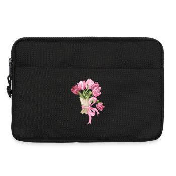 Vintage Blumengesteck mit Pastellfarben - Laptoptasche 13" - Schwarz - Vorne