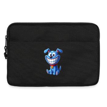 Verspielter Hund mit breitem Grinsen - Laptoptasche 13" - Schwarz - Vorne