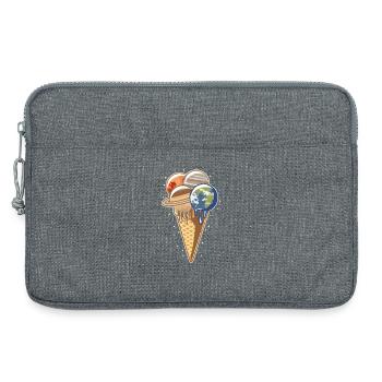 "Frozen Galaxy Treat - Cônes Terre et Planète - Sacoche pour ordinateur portable 13 pouces - gris chiné - Devant