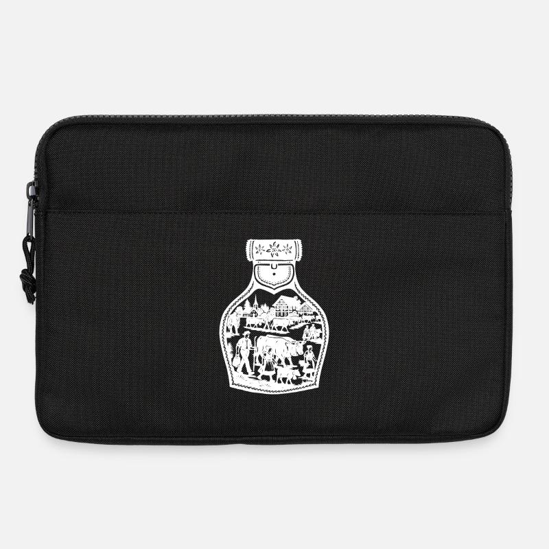 Alpine descent white - Laptop bag 13" - black
