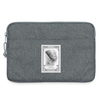Nefertiti Stamp - Laptop bag 13" - heather grey - Front