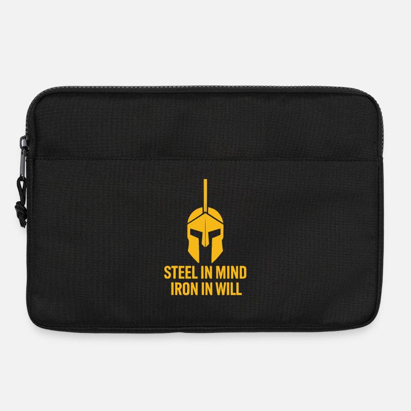 Stahl im Kopf Eisen im Willen T-Stück - Laptoptasche 13" - Schwarz