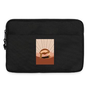 Yoga Lifestyle – Le Pont, posture d’équilibre - Sacoche pour ordinateur portable 13 pouces - noir - Devant