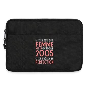 20th Birthday - Born in October 2005 - Laptop bag 13" - black - Front