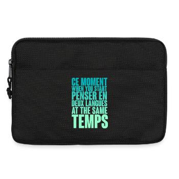 COOL SAYING FOR MULTILINGUALS, INTERNATIONAL - Laptop bag 13" - black - Front