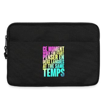 COOLER SPRUCH FÜR MEHRSPRACHLER, INTERNATIONAL - Laptoptasche 13" - Schwarz - Vorne