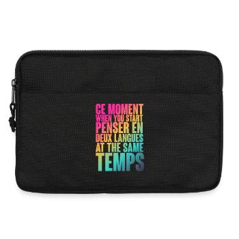 COOL SAYING FOR MULTILINGUALS, INTERNATIONAL - Laptop bag 13" - black - Front