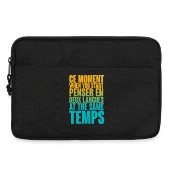 COOL SAYING FOR MULTILINGUALS, INTERNATIONAL - Laptop bag 13" - black - Front