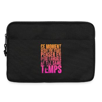 COOL SAYING FOR MULTILINGUALS, INTERNATIONAL - Laptop bag 13" - black - Front
