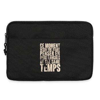 L'inspiration par la pensée bilingue - Sacoche pour ordinateur portable 13 pouces - noir - Devant