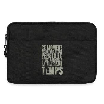 COOLER SPRUCH FÜR MEHRSPRACHLER, INTERNATIONAL - Laptoptasche 13" - Schwarz - Vorne