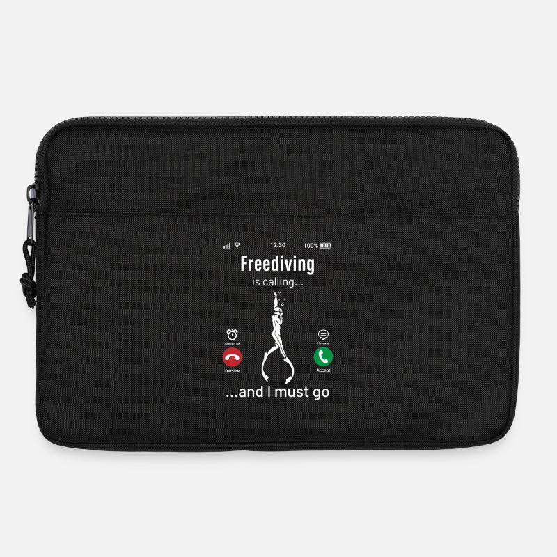 Freediving Is Calling And I Must Go Funny Design - Laptop bag 13" - black