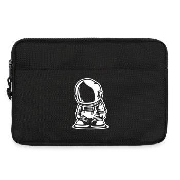 Astronaut-Design im Cartoon-Stil - Laptoptasche 13" - Schwarz - Vorne