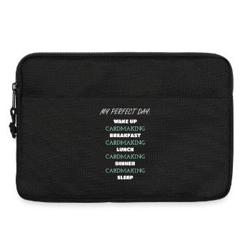 Tägliches Design der Kartenherstellungsroutine - Laptoptasche 13" - Schwarz - Vorne