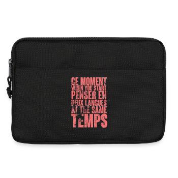 COOLER SPRUCH FÜR MEHRSPRACHLER, INTERNATIONAL - Laptoptasche 13" - Schwarz - Vorne