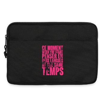 COOL SAYING FOR MULTILINGUALS, INTERNATIONAL - Laptop bag 13" - black - Front