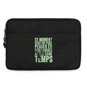 COOLER SPRUCH FÜR MEHRSPRACHLER, INTERNATIONAL - Laptoptasche 13" - Schwarz - Vorne